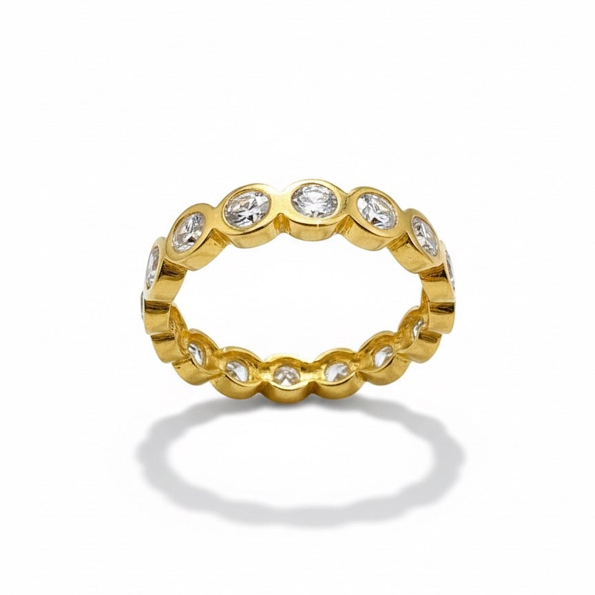 22ct Channel Set Zirconia Bubble Band Ring