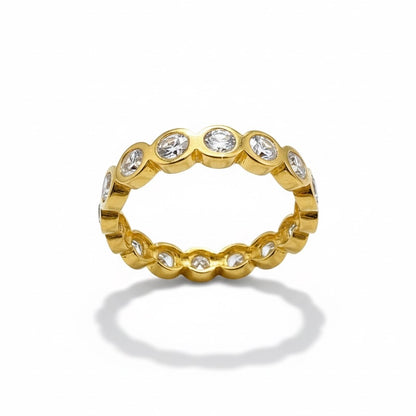 22ct Channel Set Zirconia Bubble Band Ring