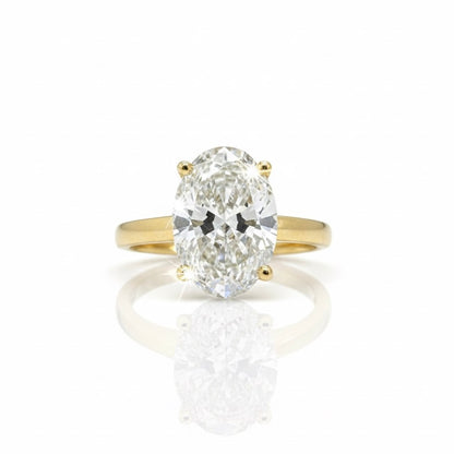 18ct Oval Diamond Solitaire Ring