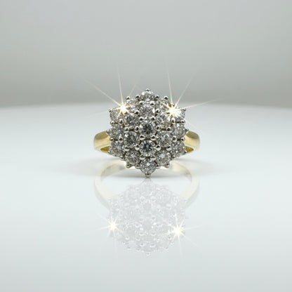 18ct Honey Comb Diamond Ring