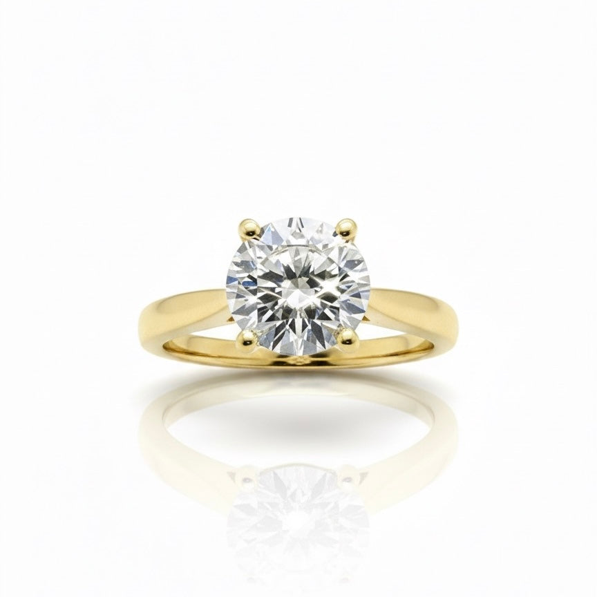 18ct Round Brilliant Diamond Solitaire Ring
