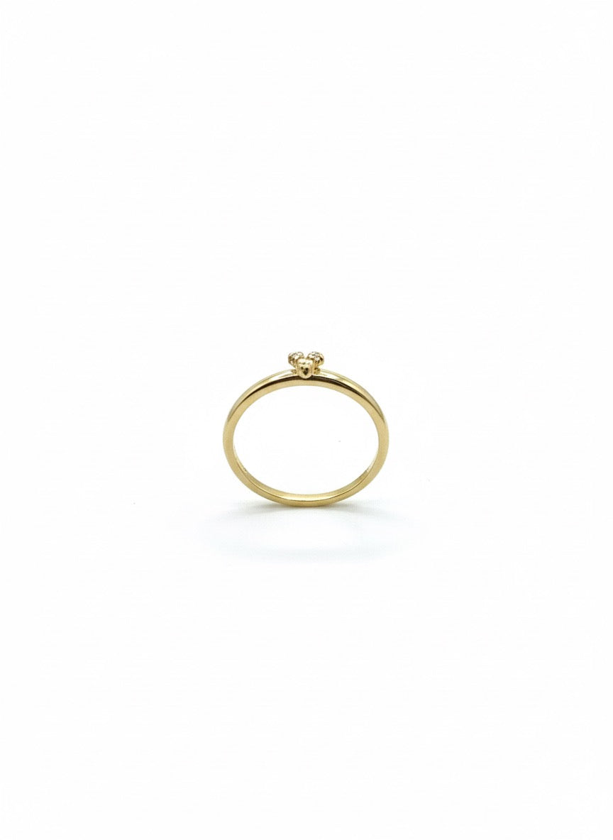 18ct Triple Centre Sphere Ring