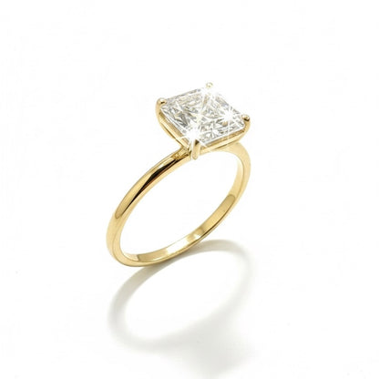 18ct Solitaire Diamond Asscher Cut Ring