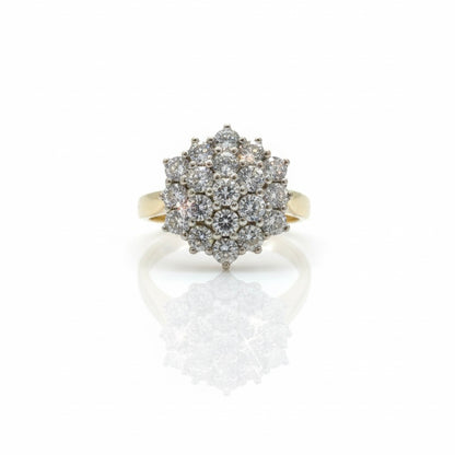 18ct Honey Comb Diamond Ring