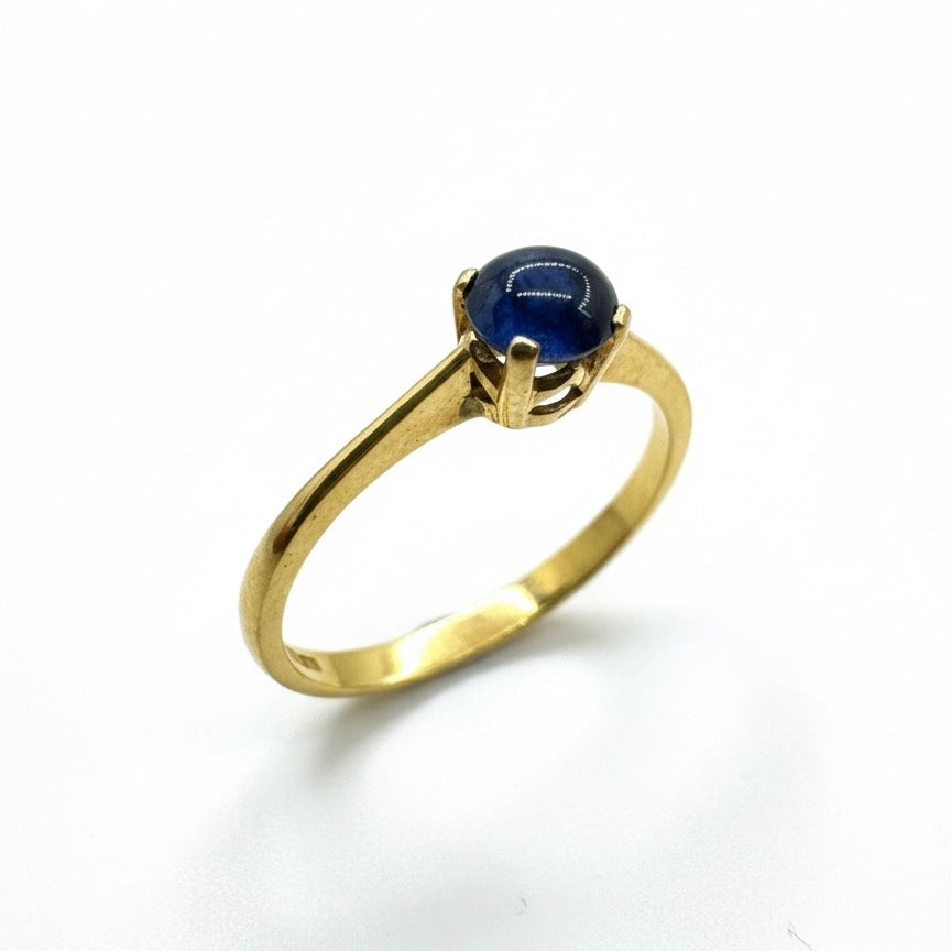 22ct Uncut Sapphire Solitaire Ring