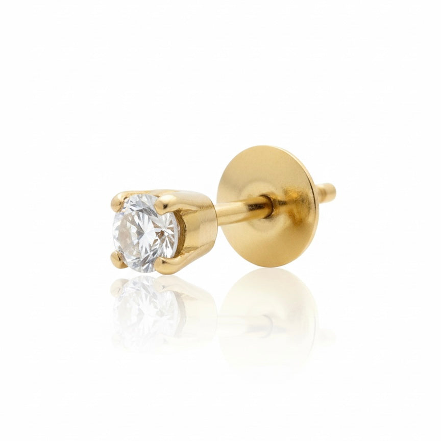 14ct Diamond Solitiare Stud Earrings