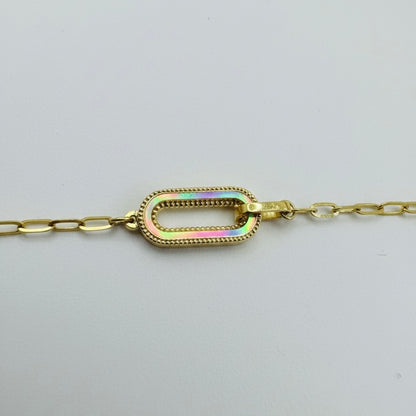 22ct Italian Oval Bar Link Bracelet