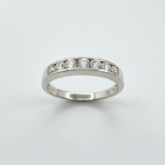 14ct White Gold Channel Set Diamond Ring