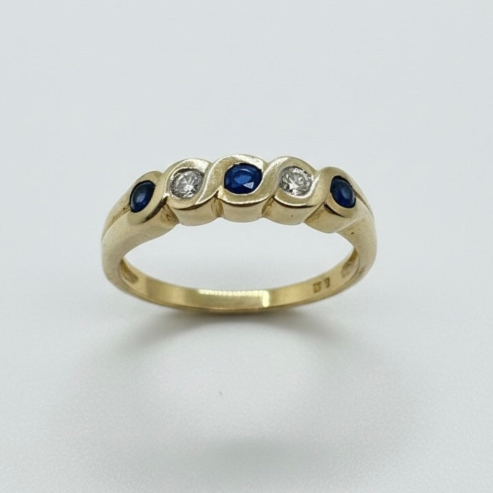 9ct Ruby And Diamond Clawless Eternity Ring