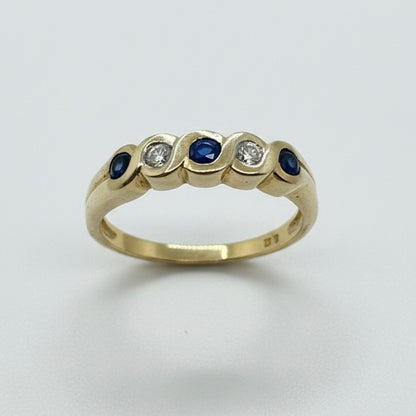 9ct Ruby And Diamond Clawless Eternity Ring