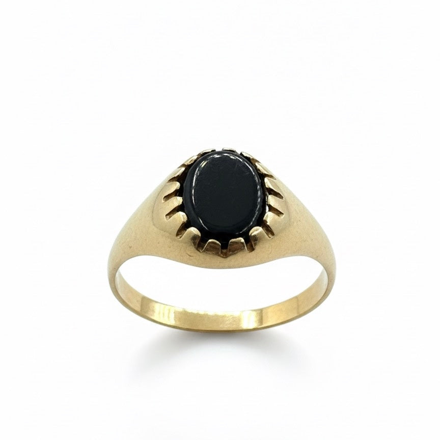 9ct Brown Quartz Signet Ring