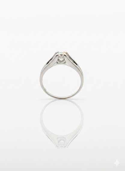 18ct Solitaire Floating Diamond Ring