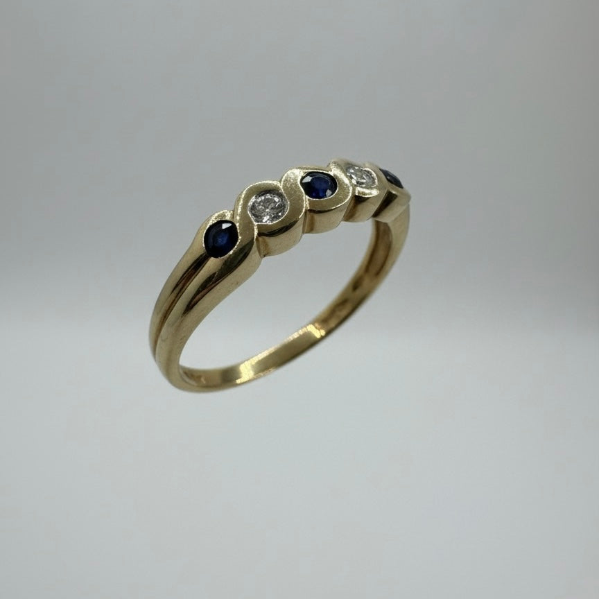 9ct Ruby And Diamond Clawless Eternity Ring