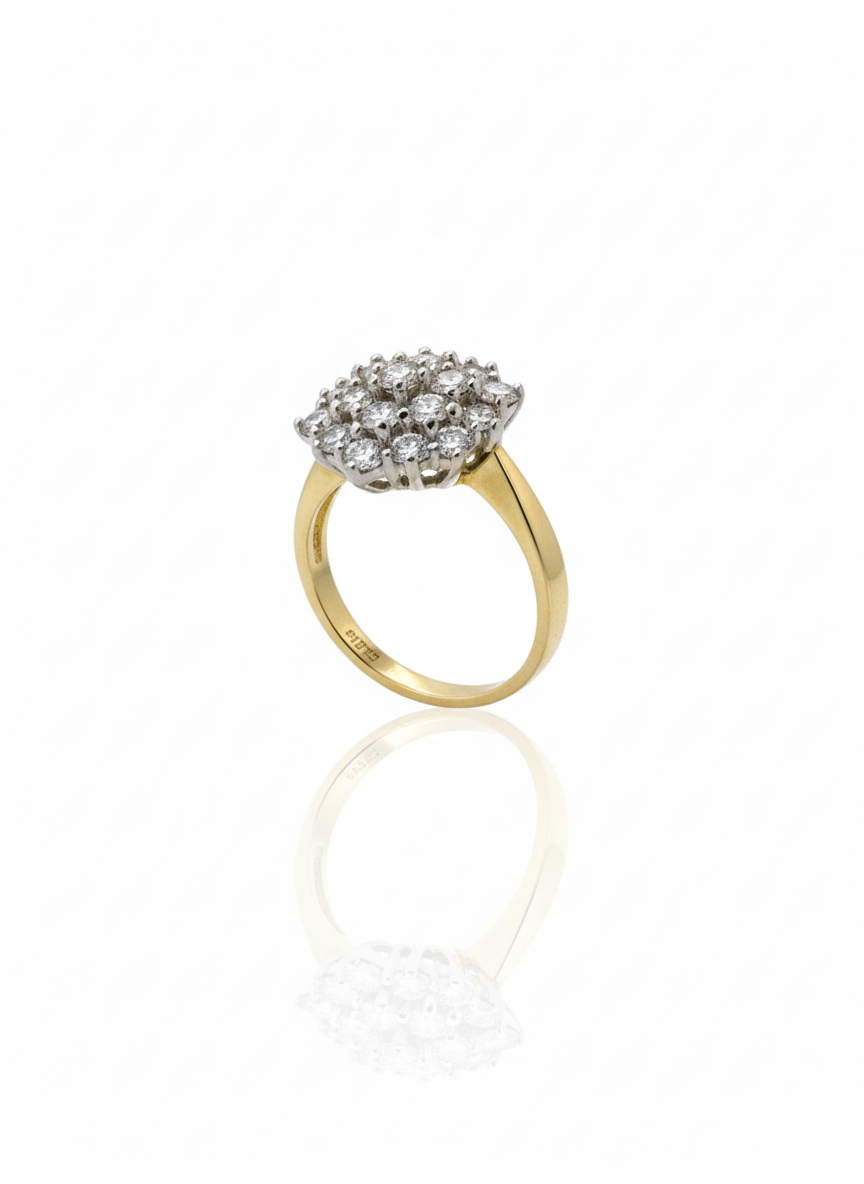 18ct Honey Comb Diamond Ring