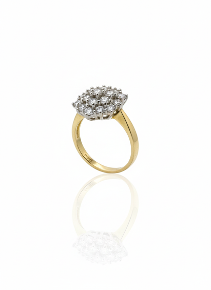 18ct Honey Comb Diamond Ring