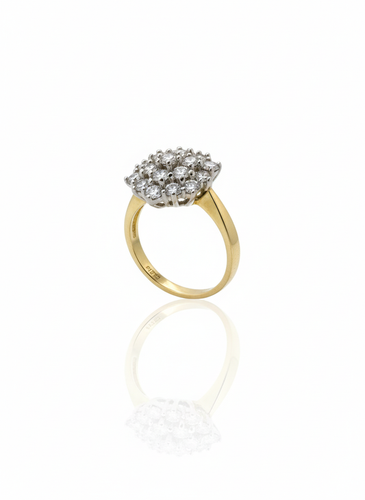 18ct Honey Comb Diamond Ring