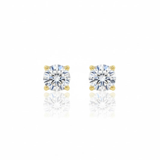 14ct Diamond Solitiare Stud Earrings