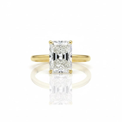 18ct Radiant Cut Diamond Solitaire Ring