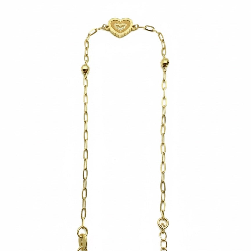 22ct Italian Heart Bracelet