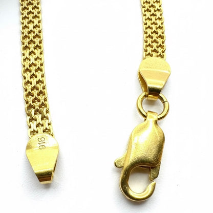 22ct Flat Diamond Cut Bracelet