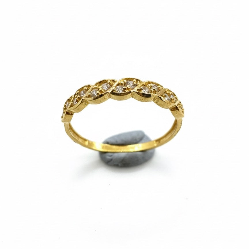 22ct Diamond Cut Zirconia Double Eternity Ring