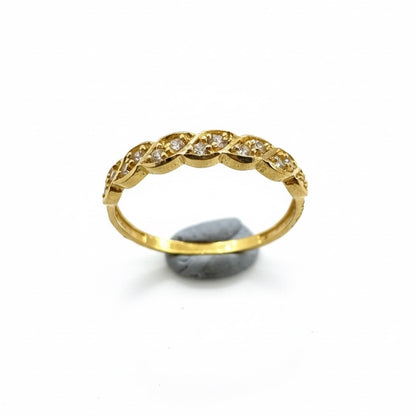 22ct Diamond Cut Zirconia Double Eternity Ring