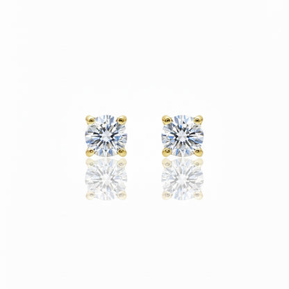 18ct Diamond Solitaire Stud Earrings