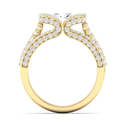 East West Half Bezel Ring - Oval Center | JR152983E