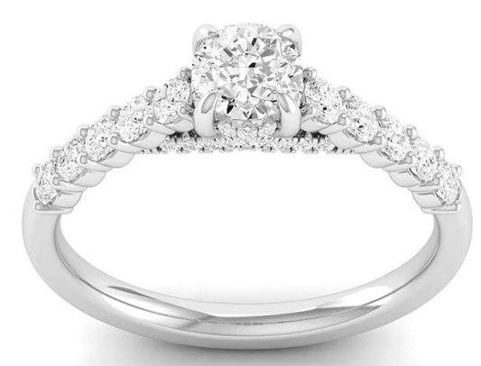 Side Gallery Ring - Round Center | JR153003T