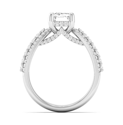 Side Gallery Ring - Emerald Center | JR1530127