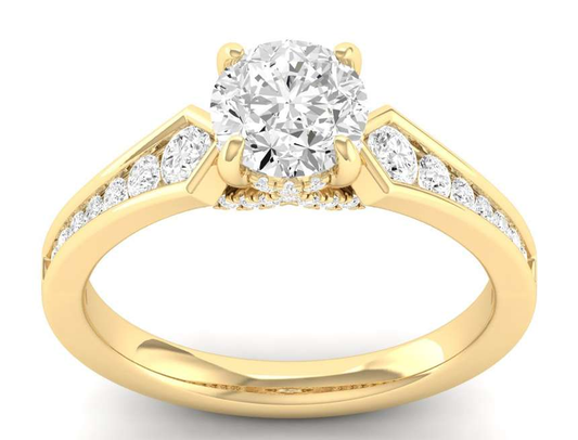 Side Gallery Ring - Round Center | JR153022H