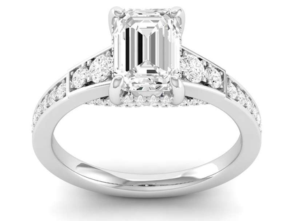 Side Gallery Ring - Emerald Center | JR153042H