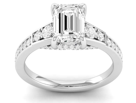 Side Gallery Ring - Emerald Center | JR153042H