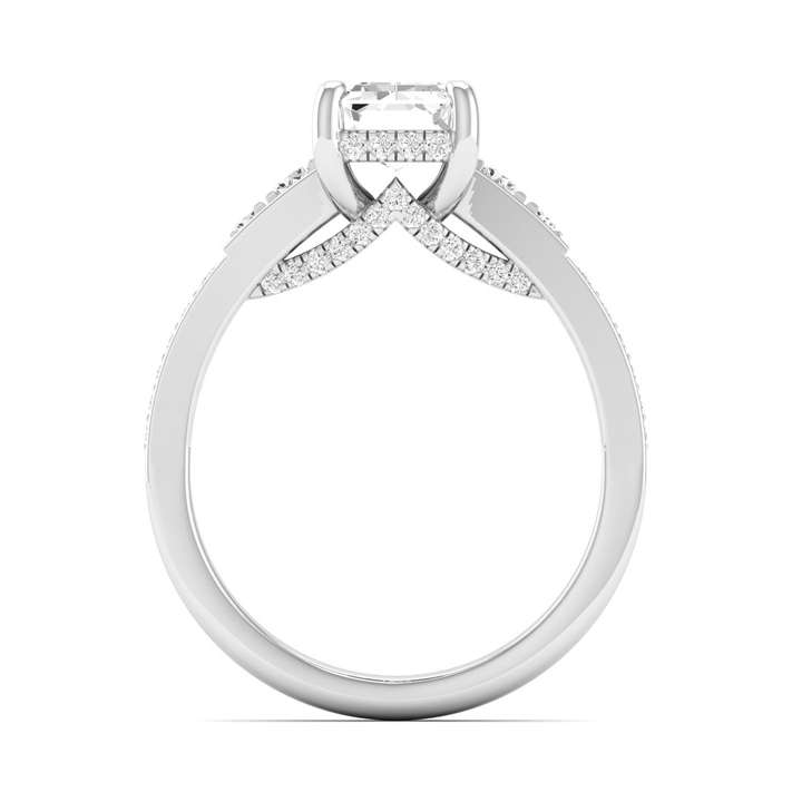 Side Gallery Ring - Emerald Center | JR153042H