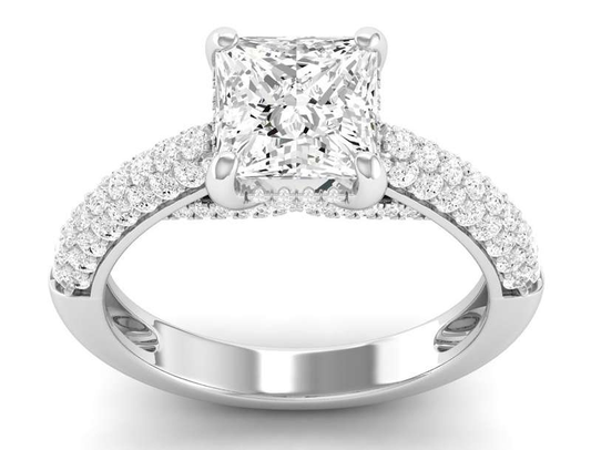 Side Gallery Ring - Princess Center | JR1530527