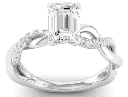 Twisted Shank Ring - Emerald Center | JR1530827