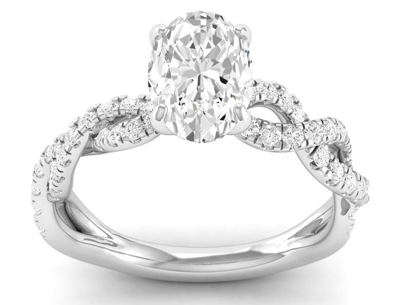 Twisted Shank Ring - Oval Center | JR1530827
