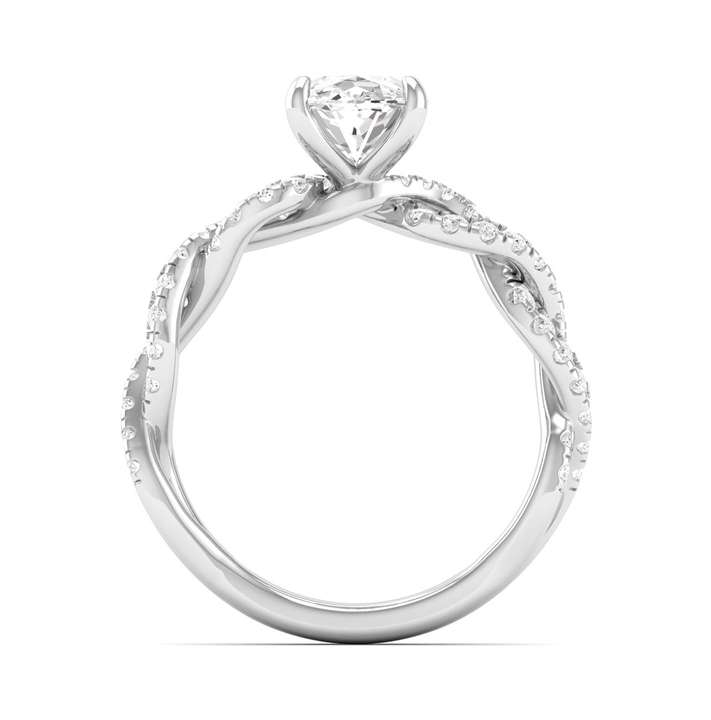 Twisted Shank Ring - Emerald Center | JR1530827