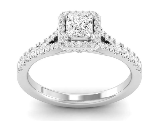 Hidden Halo & Roundel Ring - Princess Center | JR1534510