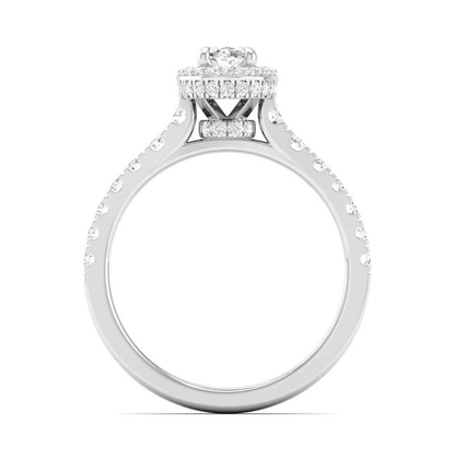 Hidden Halo & Roundel Ring - Oval Center | JR153461Q