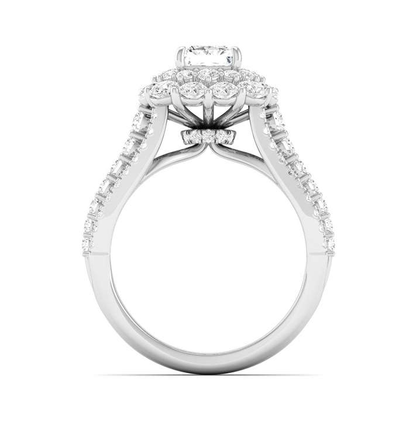 Bevel Double Halo Ring - Princess Center | JR1537030