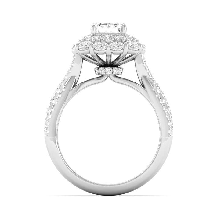 Bevel Double Halo Ring - Princess Center | JR1537327