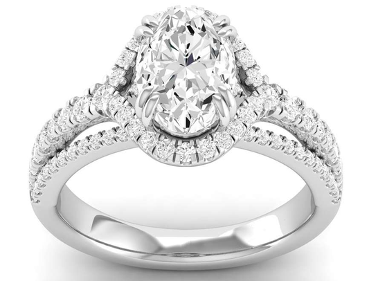 Bevel Edge Shank Ring - Oval Center | JR1543527