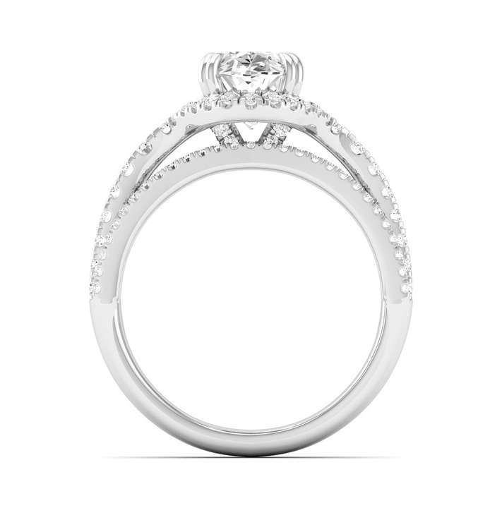Bevel Edge Shank Ring - Oval Center | JR1543527