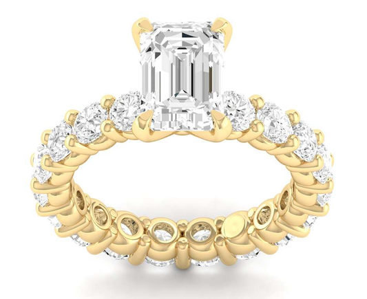 Full Eternity Shank Ring - Emerald Center | JRE17975S