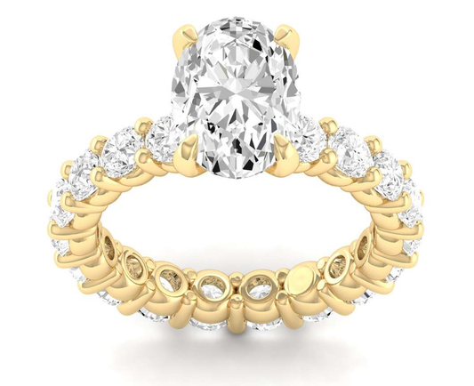 Full Eternity Shank Ring - Oval Center | JRE17985S