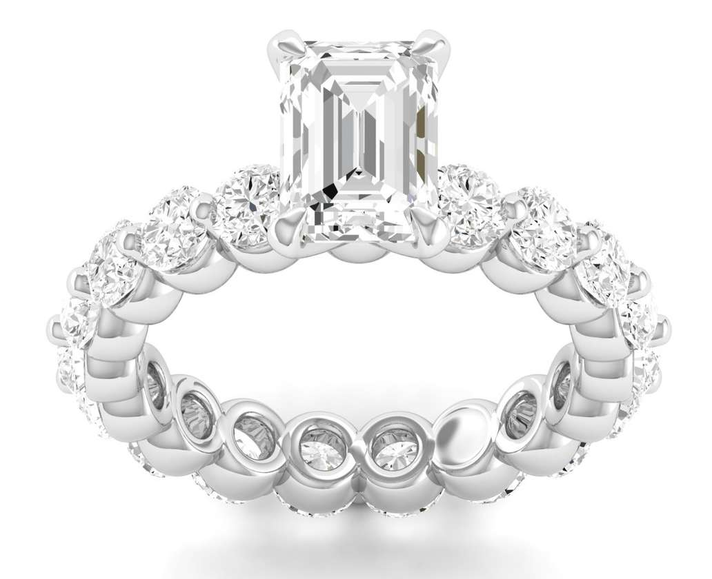Full Eternity Shank Ring - Emerald Center | JRE18015S