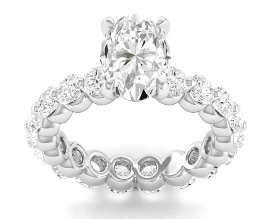 Full Eternity Shank Ring - Oval Center | JRE18035S