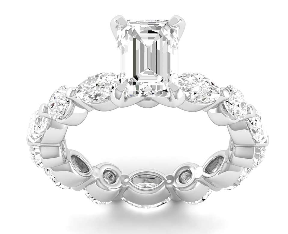Full Eternity Shank Ring - Emerald Center | JRE180450