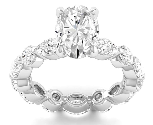 Full Eternity Shank Ring - Oval Center | JRE180750